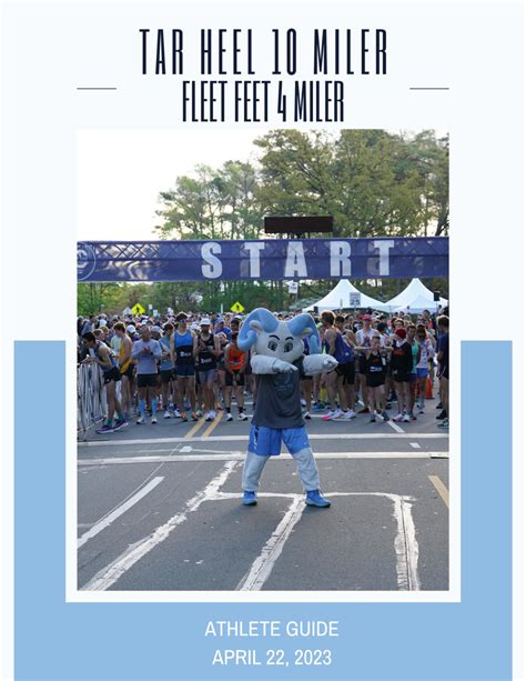 Tar heel 10 miler - The Tarheel 10 Miler/Fleet Feet 4 Miler in Chapel Hill, NC is on April 20, 2024. They are offering the best deal you can get, but only until Monday, 12/4! And you can add on Bull City RaceFest in...